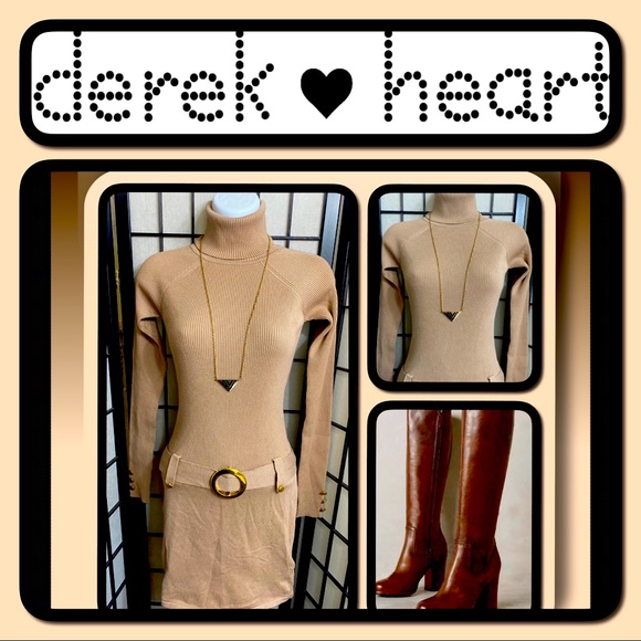 Derek Heart Dresses & Skirts - Adorable Derek Heart Retro 70’s Belted Tan Dress